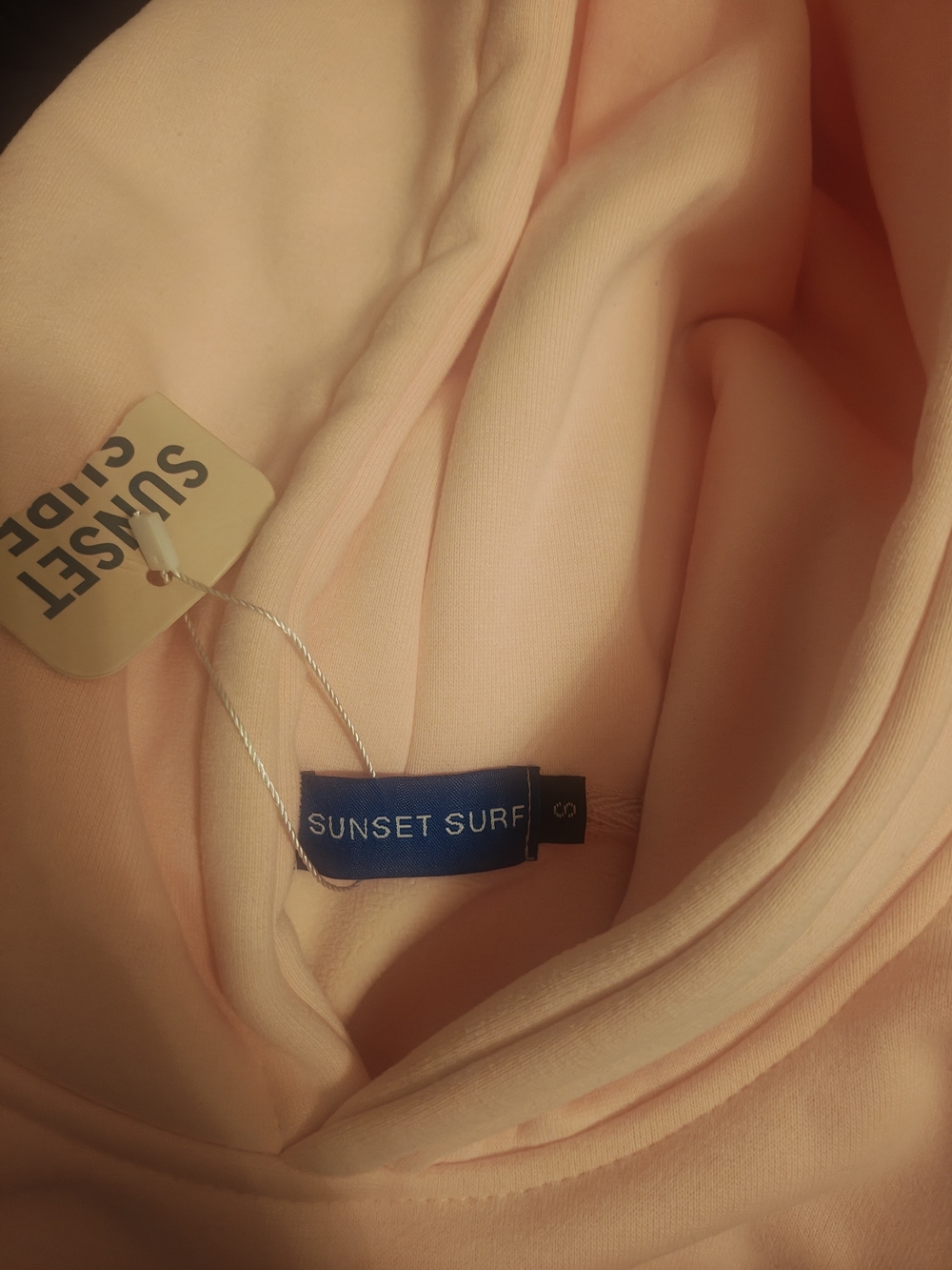 Sunset Surf "Among The Deep Blue" Pink Graphic Hoodie Extremely Soft - Picture 3 of 3
